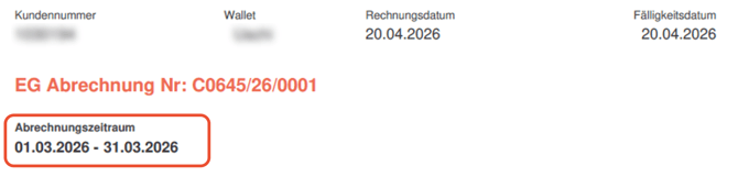 Abrechnungzeitraum