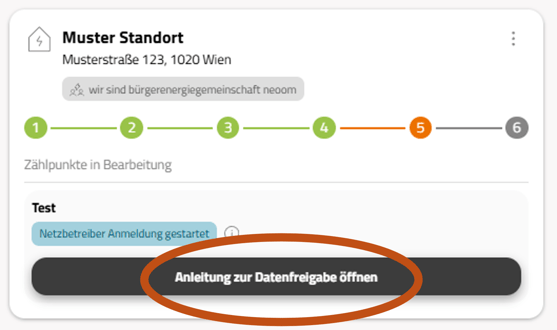 Anleitung zur Datenfreigabe
