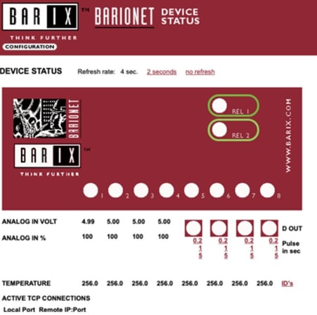 Barix Relaisausgaenge