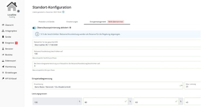 Ripple Control Leistungsgrenzen