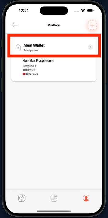 Wallet_auswählen